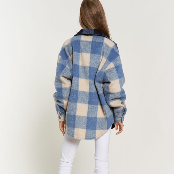 new LIMITED EDITION DAVI N DANI plaid shacket shirt jacket SM-3X western shabby - Picture 10 of 10